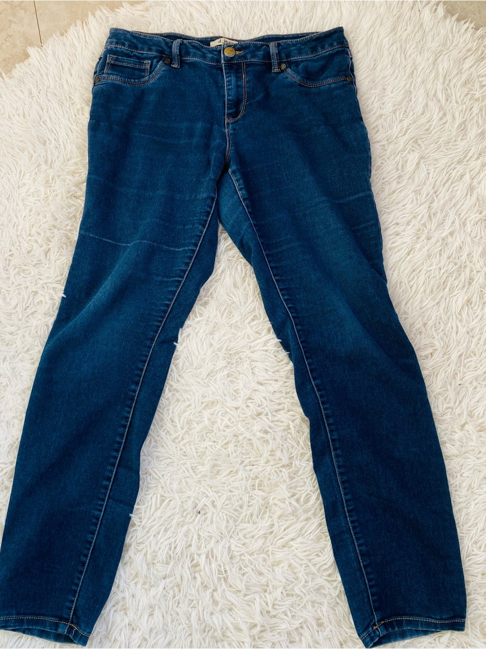 D Jeans Dark Wash Stretch Skinny Jeans Size 12
